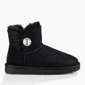 Ugg | Mini Bailey Button Bling Boot | Size 8